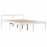 ZNTS Bookcase Bed without Mattress White 160x200 cm Solid Wood Pine 3322021