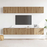 Wall Mounted TV Cabinets 4 pcs Artisan Oak 100x30x30 cm 3328946