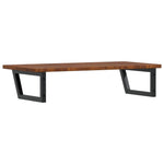 ZNTS Basin Shelf Wall Mounted Steel and Solid Wood Oak 3302407