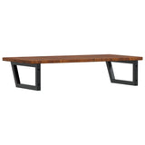 Basin Shelf Wall Mounted Steel and Solid Wood Oak 3302407