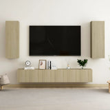 5 Piece TV Cabinet Set Sonoma Oak Engineered Wood 3078958