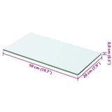 Shelves 2 pcs Panel Glass Clear 50x20 cm 3051559