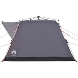 Camping Tent Cabin 4-Person Grey and Orange Quick Release 4004221