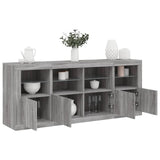 Sideboard with LED Lights Grey Sonoma 163x37x67 cm 3209077
