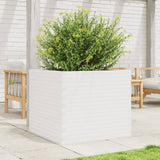 Garden Planter White 80x80x68.5 cm Solid Wood Pine 3282480