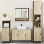 ZNTS 4 Piece Bathroom Furniture Set Sonoma Oak Engineered Wood 3301221