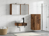 Bathroom Cabinet Set 4 pcs Old Wood Engineered Wood 3407373