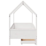 Kids Bed Frame with Drawers without Mattress 90x200 cm Solid Wood 3302033