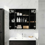 Bathroom Mirror Cabinet Black Oak 73.5 x 16 x 62.5 cm 889168
