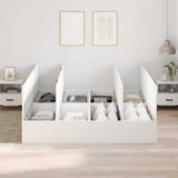 Storage Bed Frame White 180 x 200 cm Engineered Wood 3335397