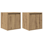 ZNTS Wall-Mounted Bedside Cabinets 2 pcs Artisan Oak 38x34x40 cm 861246
