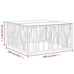 ZNTS Coffee Table Silver 100x100x50 cm Stainless Steel and Glass 350067