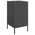 ZNTS Bedside Cabinets 2 pcs Black 36x39x68 cm Steel 843067