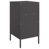 ZNTS Bedside Cabinets 2 pcs Black 36x39x68 cm Steel 843067