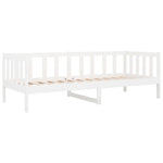 ZNTS Day Bed without Mattress White 90x190cm Solid Wood Pine 814645