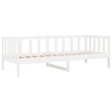 ZNTS Day Bed without Mattress White 90x190cm Solid Wood Pine 814645