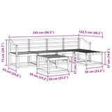 Outdoor Sofa Set 6 pcs Natural 3366302