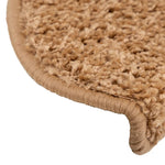 Stair Mats 10 pcs 65x21x4 cm Beige Half Round Large 149803