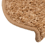 Stair Mats 10 pcs 65x21x4 cm Beige Half Round Large 149803