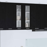Hanging Cabinet Black Oak 60 x 31 x 80 cm Engineered Wood 884315