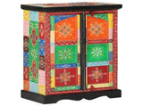 Hand Painted Sideboard with Doors 53x30x75 cm Solid Wood Mango 350681