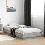 Floor Bed Frame Grey Sonoma 80 x 200 cm Engineered Wood 8009071