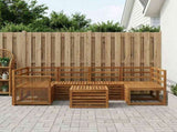 Outdoor Sofa Set 7 pcs Natural Solid Acacia Wood 3384085