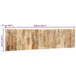 ZNTS Headboard 200 cm Solid Rough Wood Mango 4017515