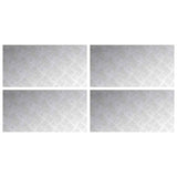 Stair Tread Rectangular 4 pcs Silver 80 x 40 cm Aluminium 4104332