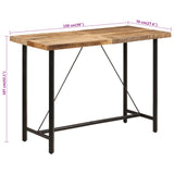 ZNTS Bar Table 150x70x107 cm Solid Wood Mango and Iron 356382