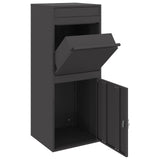 Parcel Drop Box with Storage Black 41 x 38 x 103 cm Steel 874933