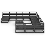 13 Piece Garden Lounge Set Solid Pinewood 3076063