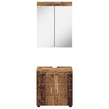 Bathroom Furniture Set TULUM 2 pcs Old Wood 60 x 34 x 63 cm 3398022