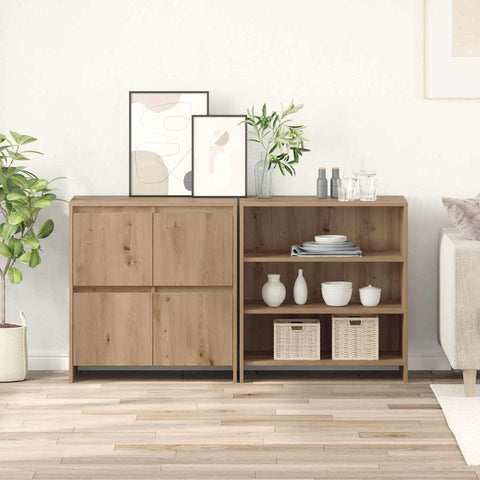 Sideboards 2 pcs Artisan oak 70 x 41 x 75 cm Engineered wood 3393302