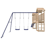 Outdoor Playset Blue Solid Pine Wood Large Durable Playset 3155825