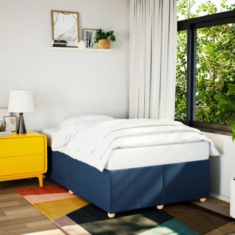 Bed Frame without Mattress Blue 120x190 cm Small Double Fabric 3284721