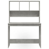 Desk with Shelves Concrete Grey 102x45x148 cm Engineered Wood 823004