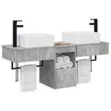 Bathroom Cabinet Set 3 pcs Concrete Grey 53 x 35 x 39 cm 3405610