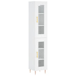 Highboard White 34.5x34x180 cm Engineered Wood 3199417