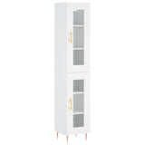 Highboard White 34.5x34x180 cm Engineered Wood 3199417