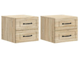 Wall-Mounted Bedside Cabinet 2 pcs Sonoma Oak 34.5 x 33 x 40 cm 899320