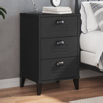 ZNTS Bedside Cabinet VIKEN Black Engineered Wood 374912