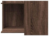Cat Litter Box Enclosure Brown Oak 53x53x51 cm Engineered Wood 857757