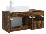 Bathroom Furniture Set 2 pcs Smoked Oak Engineered Wood 3404049