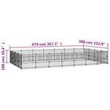 Outdoor Dog Kennel Steel 26.35 m 3124629