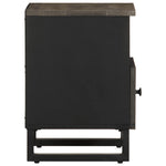 ZNTS Bedside Cabinet Black 40x33x46 cm Solid Wood Mango 4017690