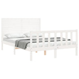 Bed Frame without Mattress White 120x200 cm Solid Wood Pine 3193202