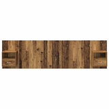 Headboard with Cabinet 3 pcs Old Wood Engineered Wood 3415614