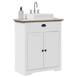 Bathroom Sink Cabinet BODO White and Brown 70x35x80 cm 4016864
