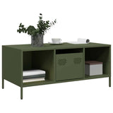 ZNTS Coffee Table Olive Green 101.5x50x43.5 cm Cold-rolled Steel 851278